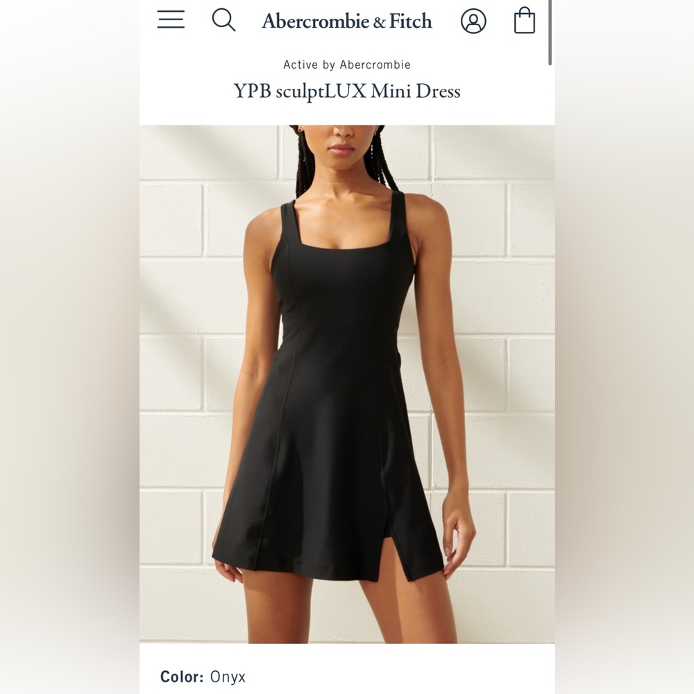 Black and Tan Sleeveless Activewear Dress